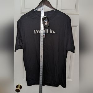 World Poker Tour ~ WPT ~ I'm All In ~ Short Sleeve Black T-Shirt NWT